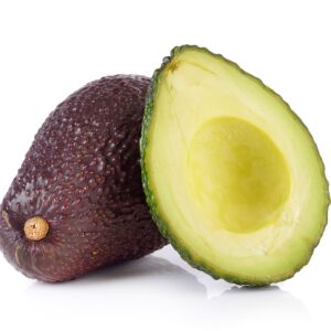 avocado on white background